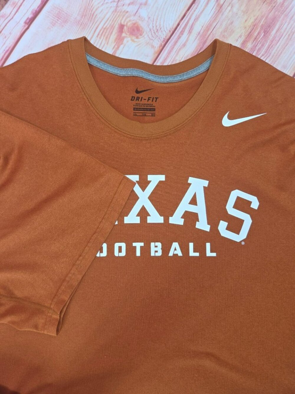 Nike Texas Football Dri-Fit Mens Orange Graphic T-Shirt XXL